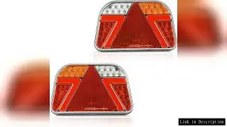Yuanjoy 12/24V Left / Right Caravans Rear Light Set Brake Light Reverse Turn Signal Lights For Tract
