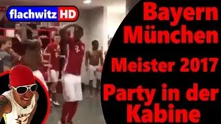 FC Bayern M&uuml;nchen - Deutscher Meister 2017 - Party in der Kabine - Comedy