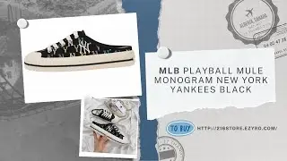 Gi&agrave;y MLB Playball Mule Monogram New York Yankees Black