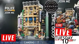 🔴 Building The LEGO Police Station Modular (10278) Live! - Part 4 + Star Wars Bonus Builds!