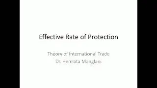 Effective Rate of Protection