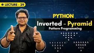 Inverted Pyramid Pattern Programming in Python – Full Tutorial | Zero to Placement