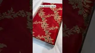 elegant banarasi handloom saree❤️ #saree #redcolour #shorts #youtube