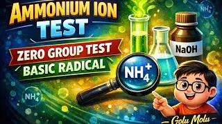 Ammonium ion test | Zero group Test | Basic Radical Test | Salt analysis | Class 12th Chemistry 