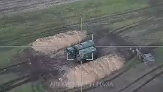 UKR. P-18 radar got destroyed by Russian  lancet-3 drone
