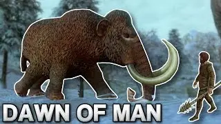 HUNTING A MAMMOTH! - Dawn of Man Gameplay - Prehistoric City Building Game