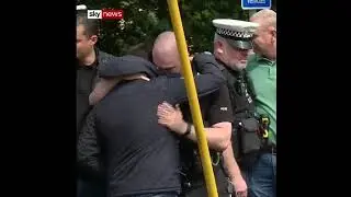 Emotional colleagues pay their respects to PC Andrew Harper in Berkshire
