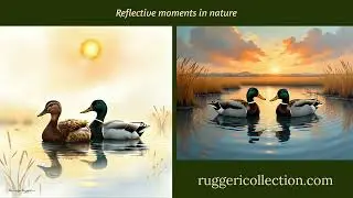 Waterfowl Wildlife Art Collection, Duck Hunting Home Decor