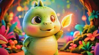 Cute Baby Dinosaur Story 🦖 | Dino Piku & The Glowing Leaf | Silent Cartoon #DinoPiku#CuteDinosaur 