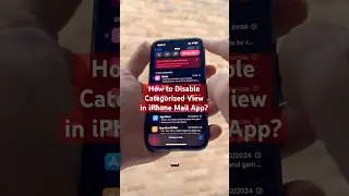 How to disable categorized view in Apple Mail App? #iphonetricks #iphonetips #ios18features #mail