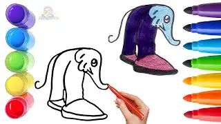 How To Draw cute Lirili Larila Drawing, Painting & Coloring For Kids and Toddlers_🌈🎨