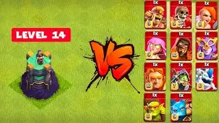 LEVEL 14 Wizard tower vs Max Super troops - Clash of clans #clashofclans#video#coc