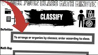 CLASSIFY - Rock Your Class Math Minute Video #rockyourclass #etienne #educorock