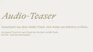 Martina Caluori I Marcel Gschwend (aka Bit-Tuner) &raquo;Ich weine am liebsten in Klos&laquo; Audio-Teaser