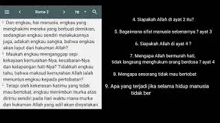 Bahan diskusi Pendalaman Alkitab (PA) dari Roma 2:1-11  