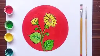 Beautiful Sunflower Drawing | Easy Sunflower Sketch | How to Draw a Sunflower Step by Step