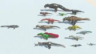 Mosasaurus vs 30 Workshop Dinosaurs ARBS Animal Revolt Battle Simulator