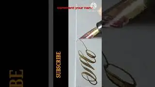 calligraphy style Subscribers request name#calligraphy #cursive #shorts#viral @SAMYAKARTS