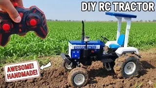 How to Make Swaraj 744 FE Tractor at Home | DIY RC Tractor Model #swarajtractor #diytractor #prtoy6