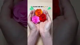 【㊗️10万再生㊗️】超簡単！まるで本物！立体的なバラ🌹✨️】 #折り紙 #花束 #お祝い #origami