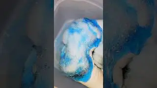 Foca Friday Fluffy Paste 🩵🦭🫧 #laundrytok #spongetok #oddlysatisfying #spongesqueezing