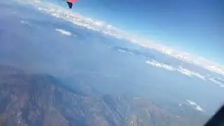 Nepal mountain view from plane 