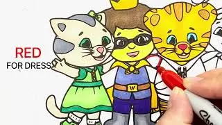 Coloring DANIEL TIGER 🐯 & Friends / LOVE COLORING #coloring #education #danieltiger #lovecoloring