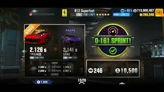 CSR2 - FERRARI DUALITY EVO CUP (Races 7+8+9+16+18+19 & 0-161, SPEED TRAP, Time 2 beat)