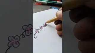 easy 1 border line design ❤️😍 #youtubeshorts