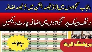pay increase chart for Punjab govt employees|| pay and pension increase chart formula||