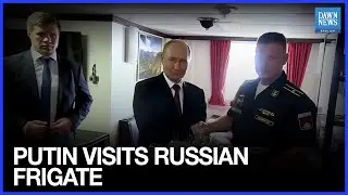 Putin Visits Russian Frigate That Repelled Drone Attacks On Navy Day | Dawn News English