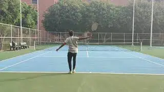 No miss challenge at Lums Lahore Pakistan Tennis Australian open surface.