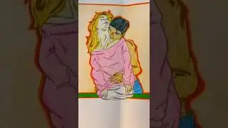 Romantic Art Boy And Girl Neck Kissing #animeart #sketch #drawing #art