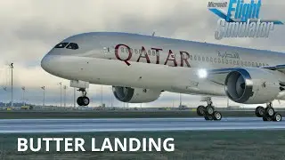 Kuro 787-8 Munich BUTTER LANDING  Qatar Airways - Microsoft Flight Simulator 2020