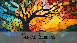 Stained Glass Tree - TV Art Display, Wallpaper, Screensaver, Background - Still - No Music