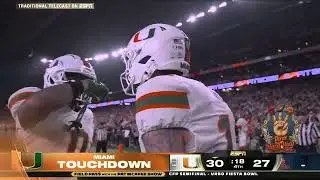 Carson Beck seals victory in Fiesta Bowl #NCAAFootball #CollegeFootballPlayoff #MiamiHurricanes 