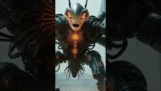 colossal biomechanical creature with spider-like limbs emerges from an interdimensional #shortvideo