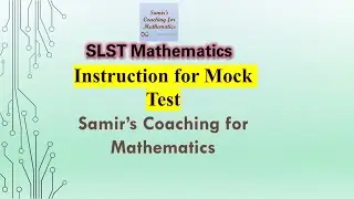 Important Announcement for Mock Test in SLST Mathematics