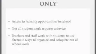 Personal Learning Device School Only Webcast