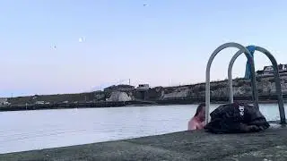 Cold Water Sunset Swim at Walpole Tidal Pool 🌊🌕 | Full Moon Serenity