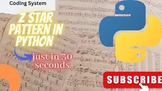 Z star pattern in python |for loop star patterns |python3 star patterns | Z pyramid shape in python