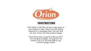 Orion Construction Emergency Storm Damage Board up, Roof Tarp and Tree Removal.