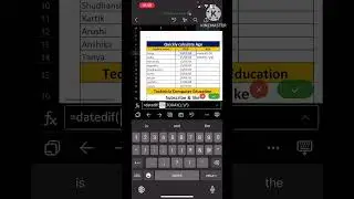 Excel में Date Difference Calculate करना सीखें | DATEDIF + TODAY Formula Tutorial #motivation
