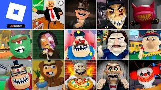 Roblox, Toby's HOSPITAL, CRANKY'S SCHOOL, Mind of PACKSTABBER, SIR SCARY'S MANSION, ESCAPE ONI PANI.