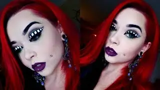 GLAM-O-WEEN: Beetlejuice\Sandworm Striped Eyeliner