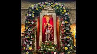 Procesión con la imagen de san Sebastián, Mártir en Guatajiagua