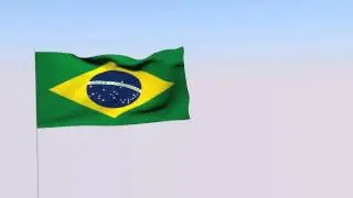 Bandeira ao vento Blender