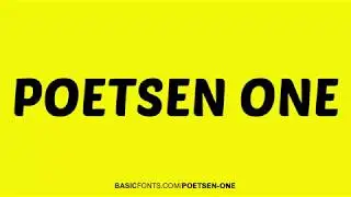 Poetsen One Font