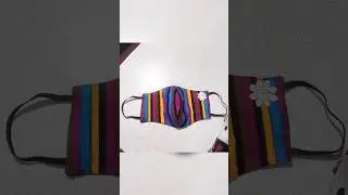 Face mask sewing tutorial🥰 #How to make  fabric face mask at home😷#shorts #facemask #sewing #viral
