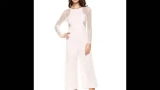 New Fashion Women's Lace Long Sleeve Summer Romper Jumpsuits Cocktail Elegant With Belt
